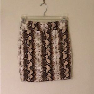 COPY - Snake Skin Print Mini Skirt